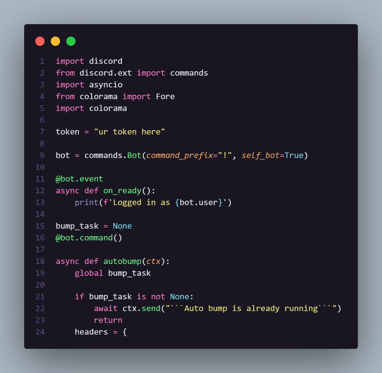 Python Selfbot Screenshot