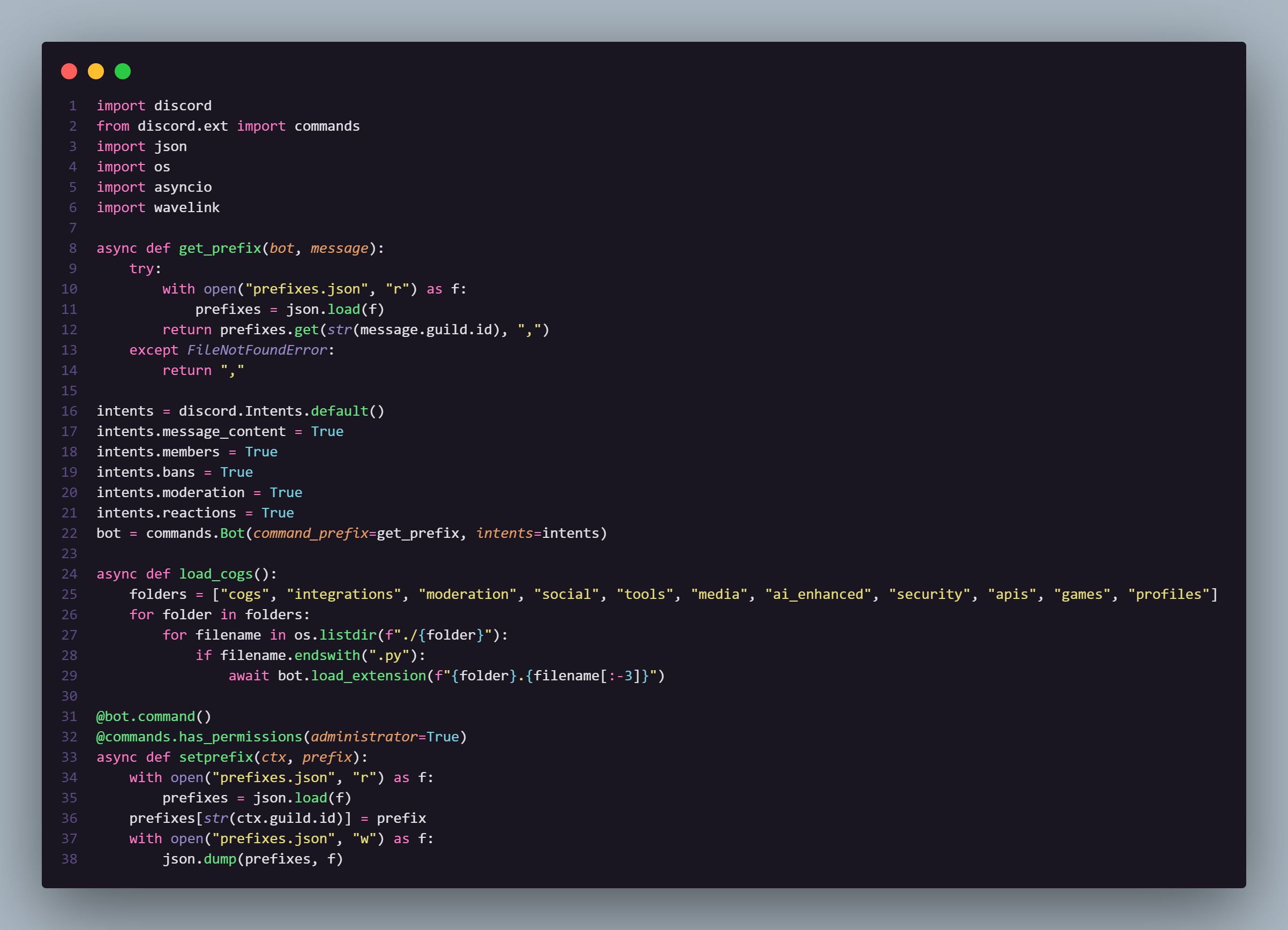 Custom Bot Screenshot 